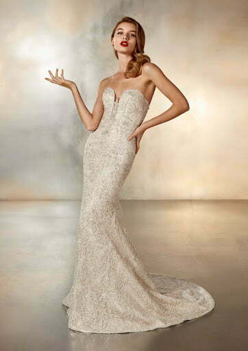 Abito sirena prezioso collezione 2020 Pronovias