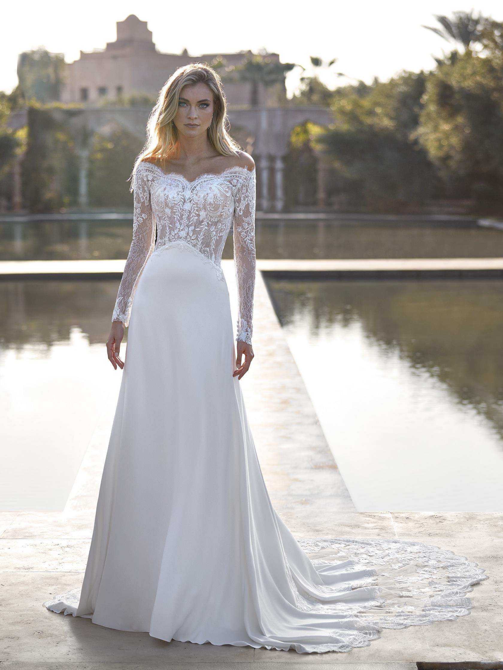 BRIGITTA Collezione Pronovias Abito Da Sposa Scivolato Temptation s 