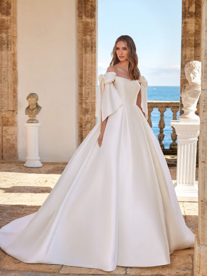 Abito da sposa bianco semplice outlet